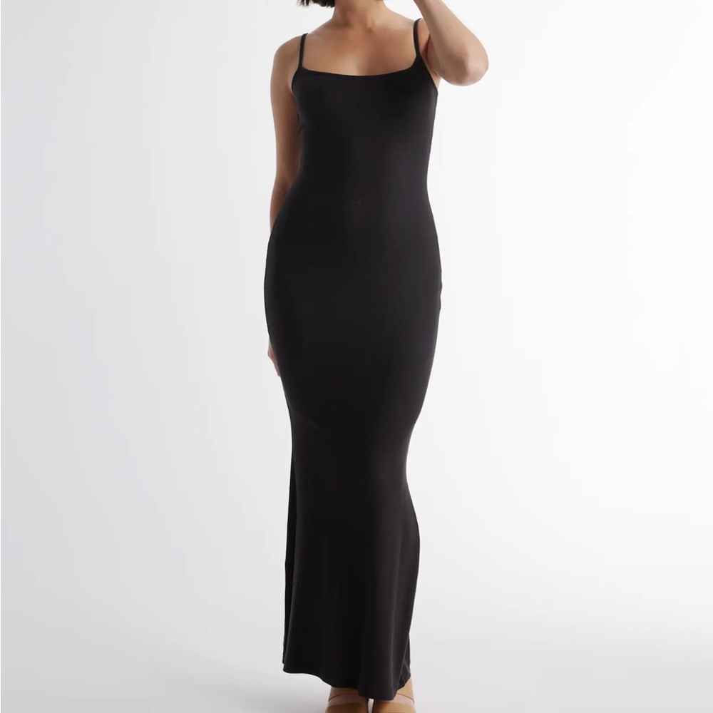 Quince Tencel Rib Knit Maxi Slip Dress